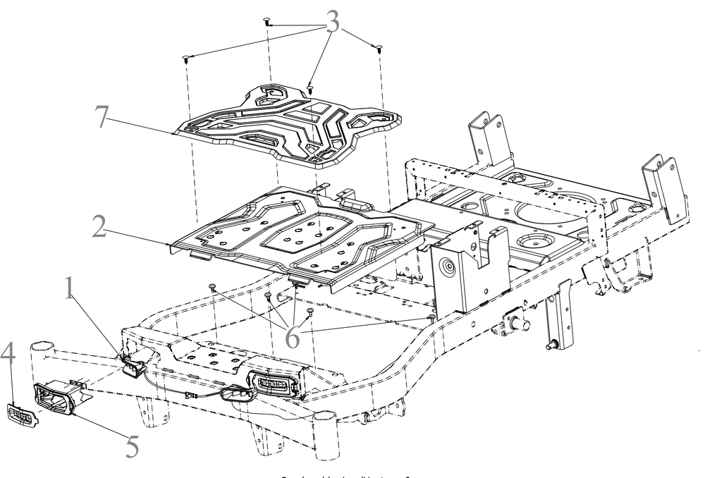 Floor Board Diagram and Parts List for ZTX4-60KH (47ASAAA8010)(2022) Cub Cadet Lawn Tractor